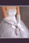 gants mariée long satin strass pour mariage 