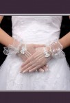 mitaine gants courts de mariage en dentelle 